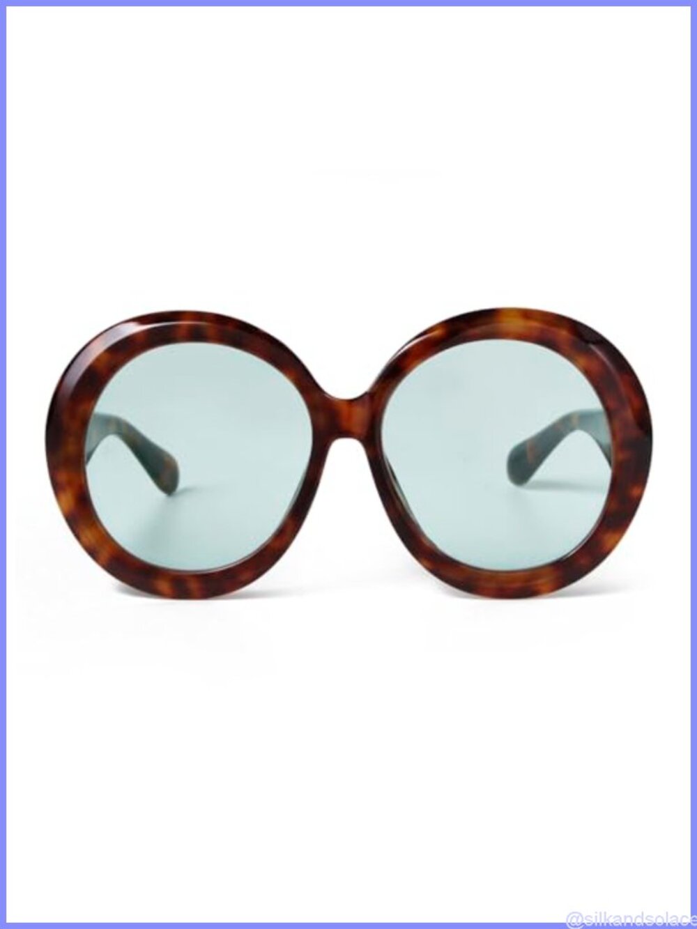 Oversized Round Retro Sunglasses Full-Frame UV400 Plastic